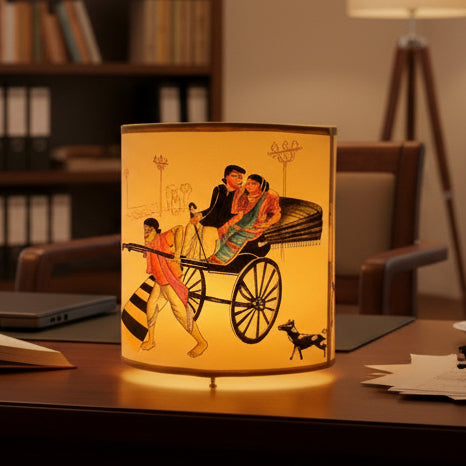 Table Lamp - Kalighat Pattachitra Babu- Bibi